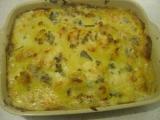 Recette Gratin de chou-fleur au curry, roquefort & lardon