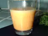 Recette Soupe crémeuse de corail de coquilles st jacques fondu au martini