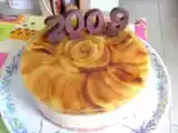 Recette Entremets cara-pommes sur base en biscuits roses