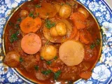 Recette Boeuf mijoté à la tomate et aux légumes