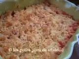 Recette Crumble de cerises, pommes, chocolat blanc