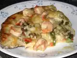 Recette Pizza aux crevettes et aux légumes, délicieuse pâte à pizza à la bière map