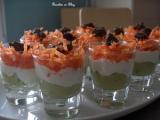 Recette Verrines avocat fromage carottes tapenade