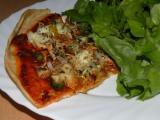 Recette Pizza poulet - champignons - bleu d'auvergne