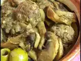 Recette Tajine de kefta aux champignons et olives vertes