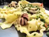 Recette Calamars aux petits pois et lasagnettes frisées (mafalde)