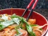 Recette Vermicelles de soja et légumes au wok, ils y sont les 5 par repas!