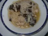 Recette Soupe de poulet, champignons noirs et vermicelles