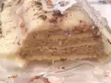 Recette Bûche chocolat blanc - praliné