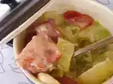 Recette Mini cocotte: gratin de poireau au reblochon et bacon!