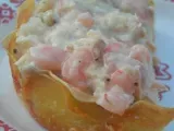 Recette Tarte de pommes de terre aux fruits de mer, ou pâte de patates et patatales