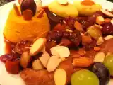 Recette Foie de veau sauce fruitée aigre-douce, flans de carotte au cumin