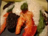 Recette Raviole de homard aux asperges et aux morilles