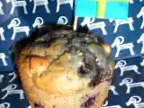 Recette Muffins suèdois aux myrtilles, muesli, pomme et crème d'avoine