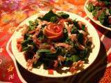 Recette Salade d'épinards à l'émincé de prosciutto