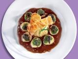 Recette Tournedos de volaille bourbonnaise farcis et gratinés aux escargots...