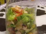 Recette Verrine de salade folle à la crevette et maïs