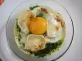 Recette Un oeuf, des epinards et du chèvre...