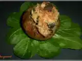 Recette Champignons farcis aux escargots à l'huile truffée, crumble de blé noir et noisette