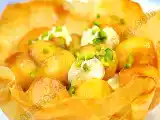 Recette Corolle de pommes poêlées et crème mousseline