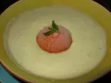 Recette Velouté de concombre et sa boule de glace à la tomate