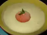 Recette Velouté de concombre et sa boule de glace à la tomate