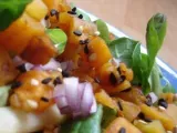Recette Salade de potiron grillé au sésame bicolore et au miel- 1, 5pt/pers