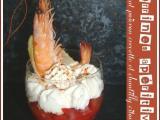 Recette Verrines apéritives : avocat poivron crevettes et chantilly citonnée