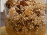 Recette Salade de quinoa aux fruits secs sur compotée de pomme