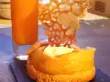Recette Sablés bretons et panna cotta au lait de coco et jus de mangue, orange et poivron
