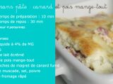 Recette Quiche sans pâte : canard et pois mange-tout