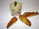 Recette Espuma d'asperges vertes sur cubes de poulet grillés