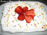 Recette Gateau creme au citron, bavarois fraise, meringue italienne