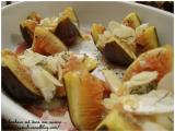 Recette Figues rôties au chèvre, miel, amandes et thym