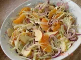Recette Salade de choux blanc multifruits aigre doux