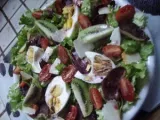 Recette Salade composée au magret, kiwi et queso de cabra al pimenton