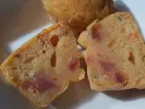 Recette Muffins (sans oeuf) au lomo, sainte-maure, tomates et feta