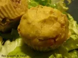 Recette Muffins ricotta, mozza, jambon et olives vertes au basilic