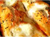 Recette Fougasse à la crème de poivron - cratères mozzarella