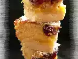 Recette Carrés au citron, aux amandes & aux cranberries