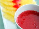 Recette Carpaccio ananas & coulis rougissime...