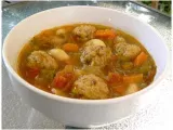 Recette Soupe repas aux légumes et petites boulettes