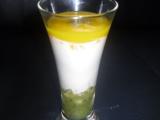 Recette Verrines coulis de kiwi/coulis de nectarine et creme mascarpone