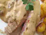 Recette Classiques en famille. carré de veau aux morilles, pommes grenaille rôties
