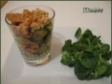 Recette Crumble en verrine à la courgette et au bacon