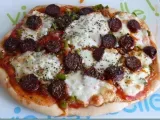 Recette Pizza poivrons-chorizo