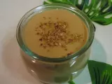Recette Crème au caramel au lait de soja, grains de pralin