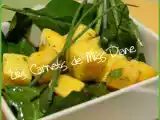 Recette Salade exotique aux épinards et à la mangue