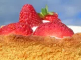 Recette Une tarte aux fraises mascarpone sur biscuit au beurre salé