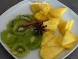 Recette Carpaccio d'ananas et kiwis au citron vert